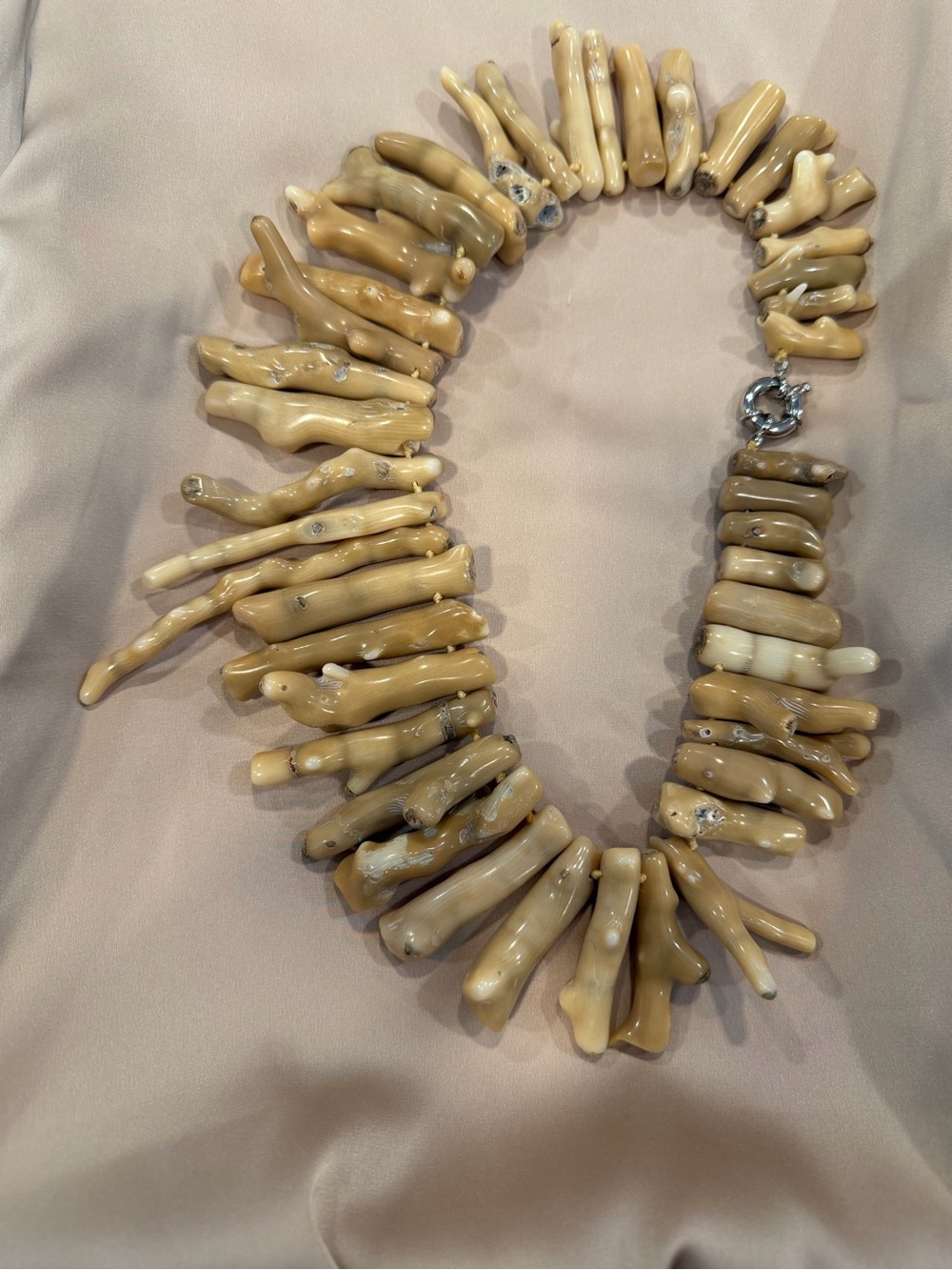 Vintage Natural Branch Coral Oversized Statement Necklace Organic
